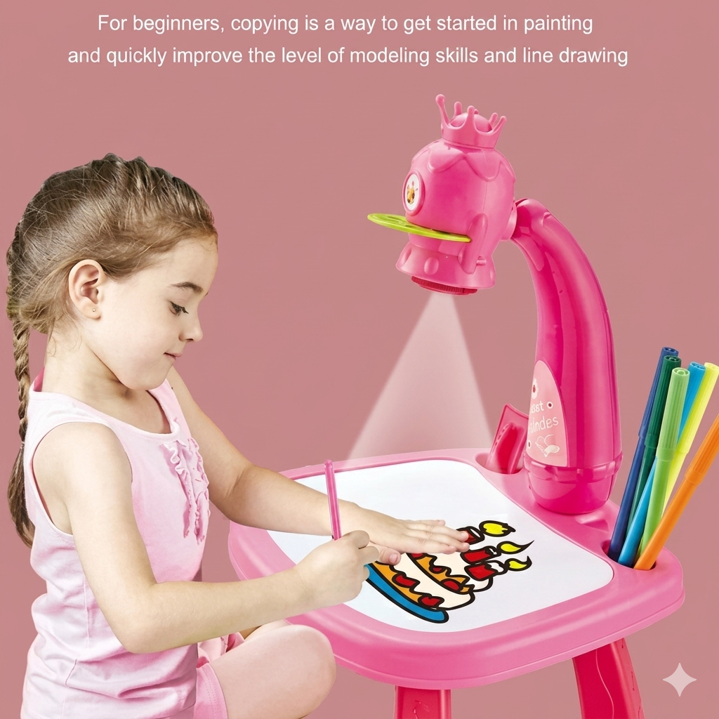 LED Projector Art Painting Table for Kids