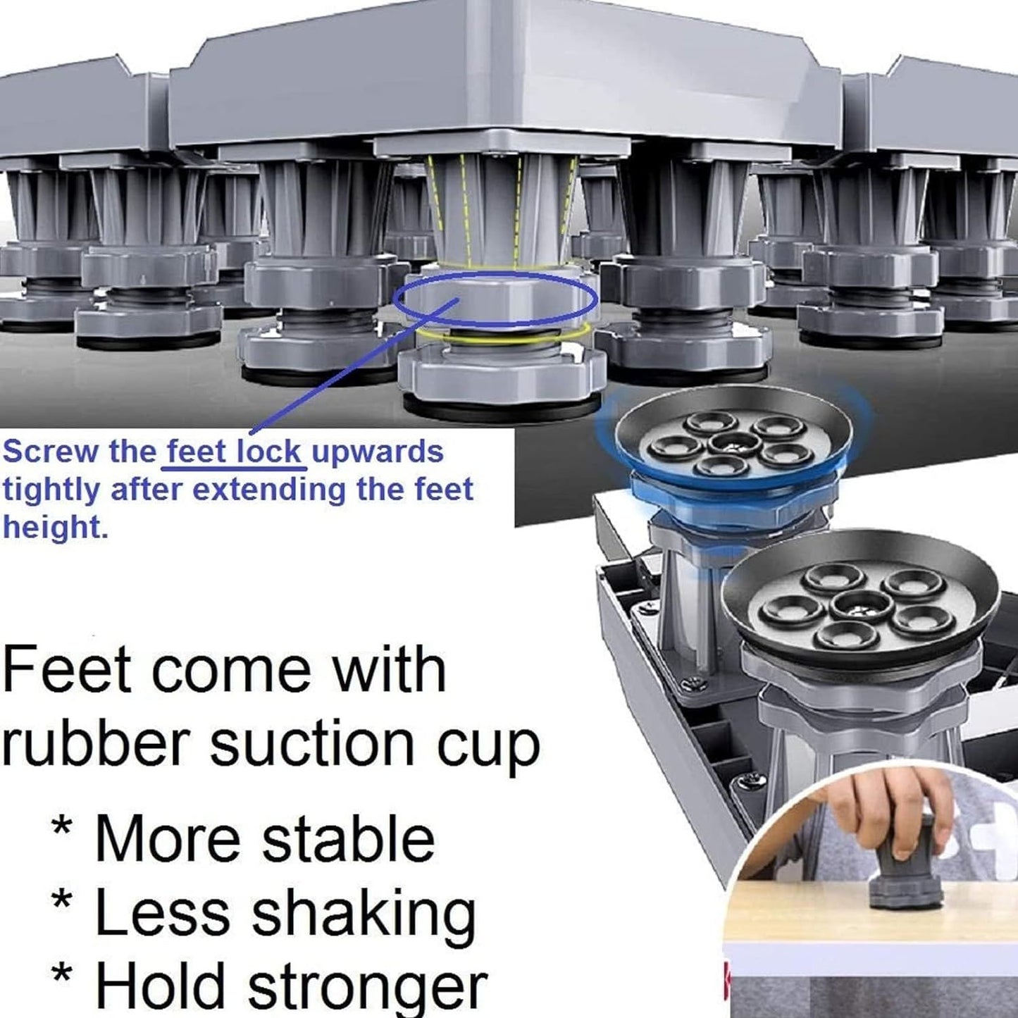 Adjustable Washing Machine & Refrigerator Stand